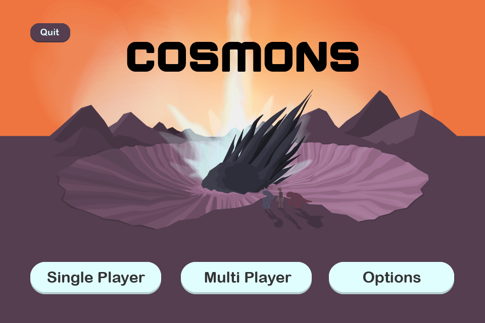 Cosmons launch menu