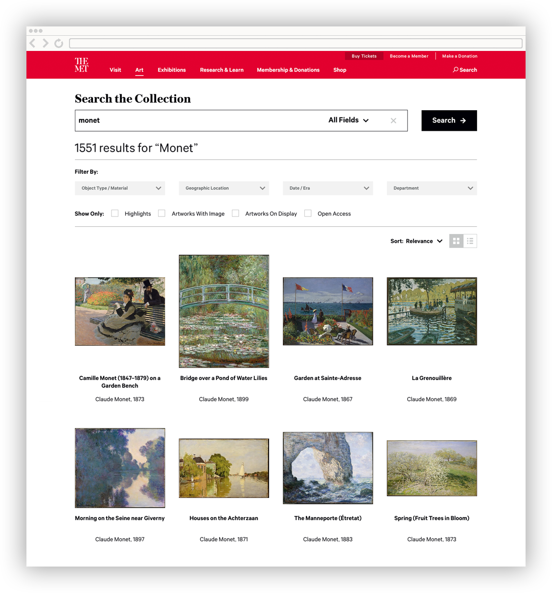 The Met - Collection Wide Search